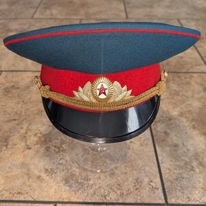 Russian Vintage Officer Visor Cap  57 Cm 7 1/8